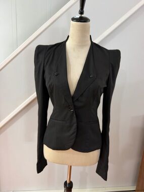 Kardashian Kollection Tailoring Black Structured Blazer Jacket NWT Size M